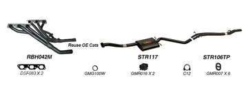 Redback Exhaust 2 1/2" System (Reuse OE Cats) for Holden Commodore (04/1995 - 08/1997), Calais (04/1995 - 08/1997) - Brixton 4x4 - Buy Online Now!